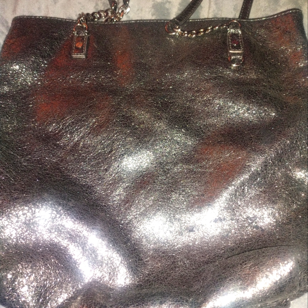 Michael Kors Metallic Tote with chain straps
